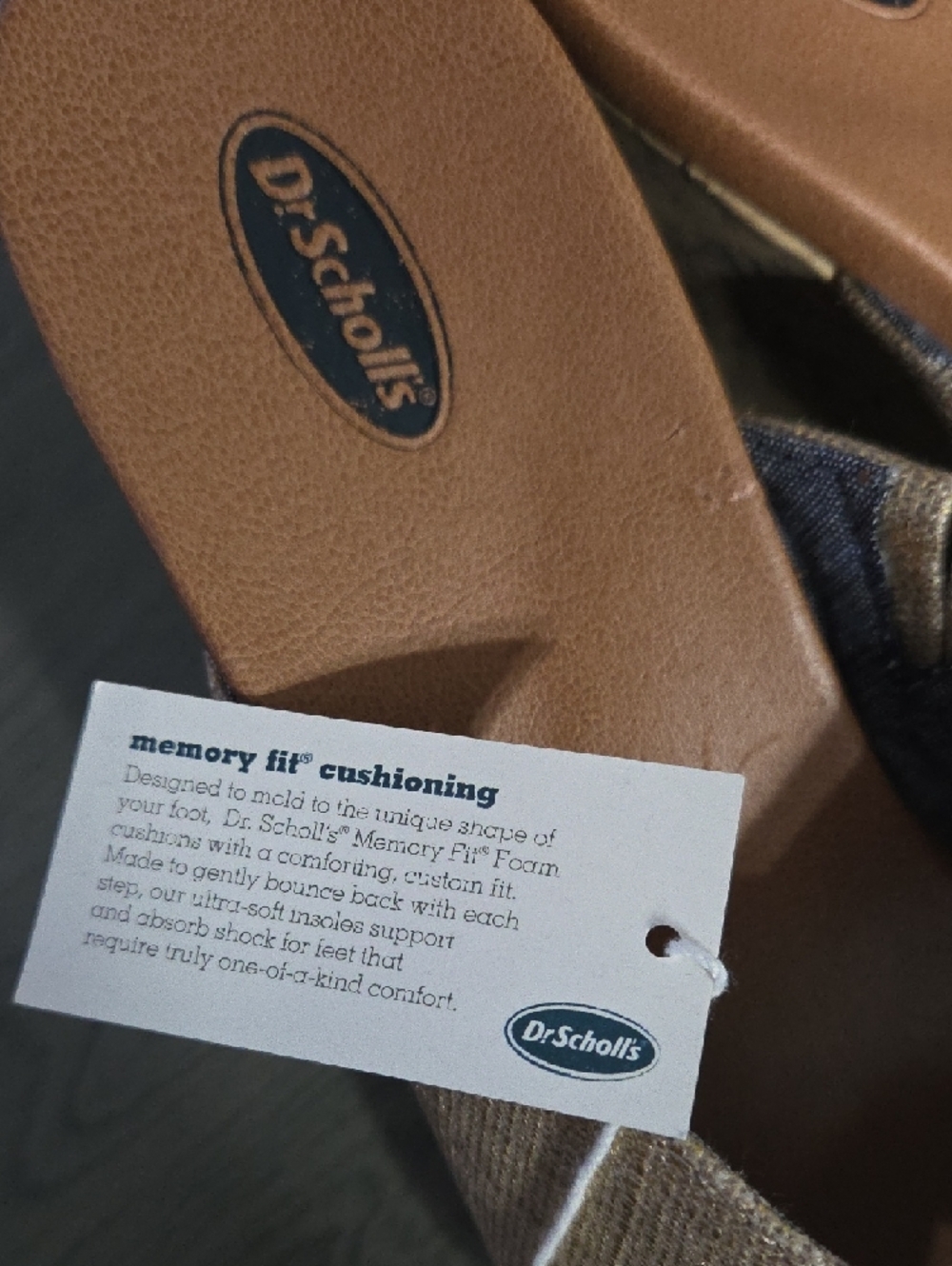 Dr. Scholl's Women's Light Gold Crossover Slip-On Wedge - Picture 2 of 10
